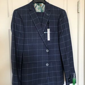 Paisley & Gray Blue Window Pane